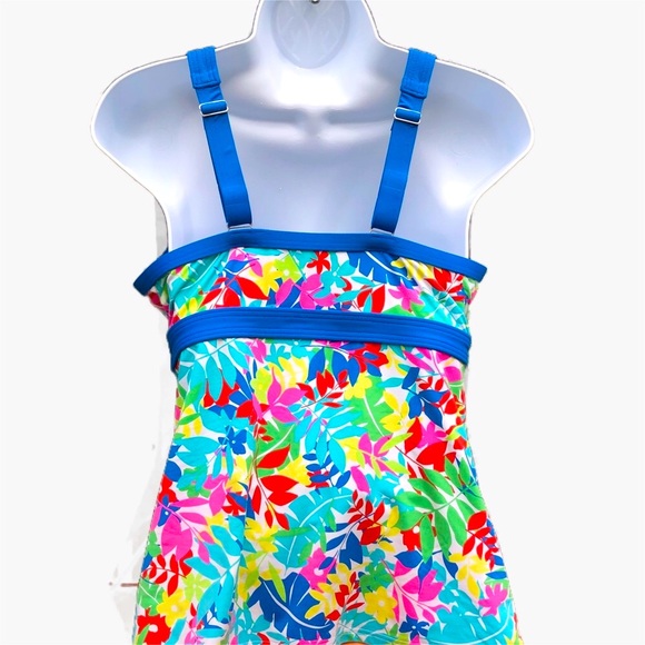 Anne Cole Women’s Swimsuit Bathing Suit Tankini Top Bright Tropical L 12 - Picture 3 of 9